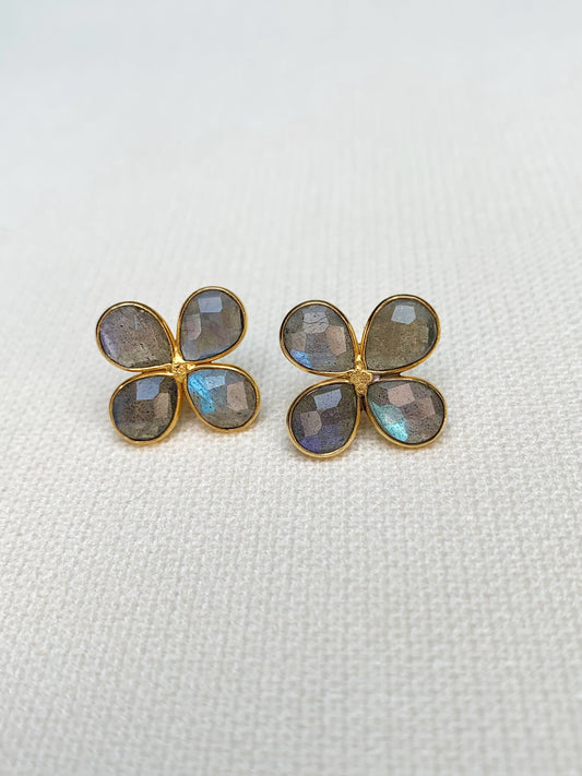 Clover Labradorite Earrings