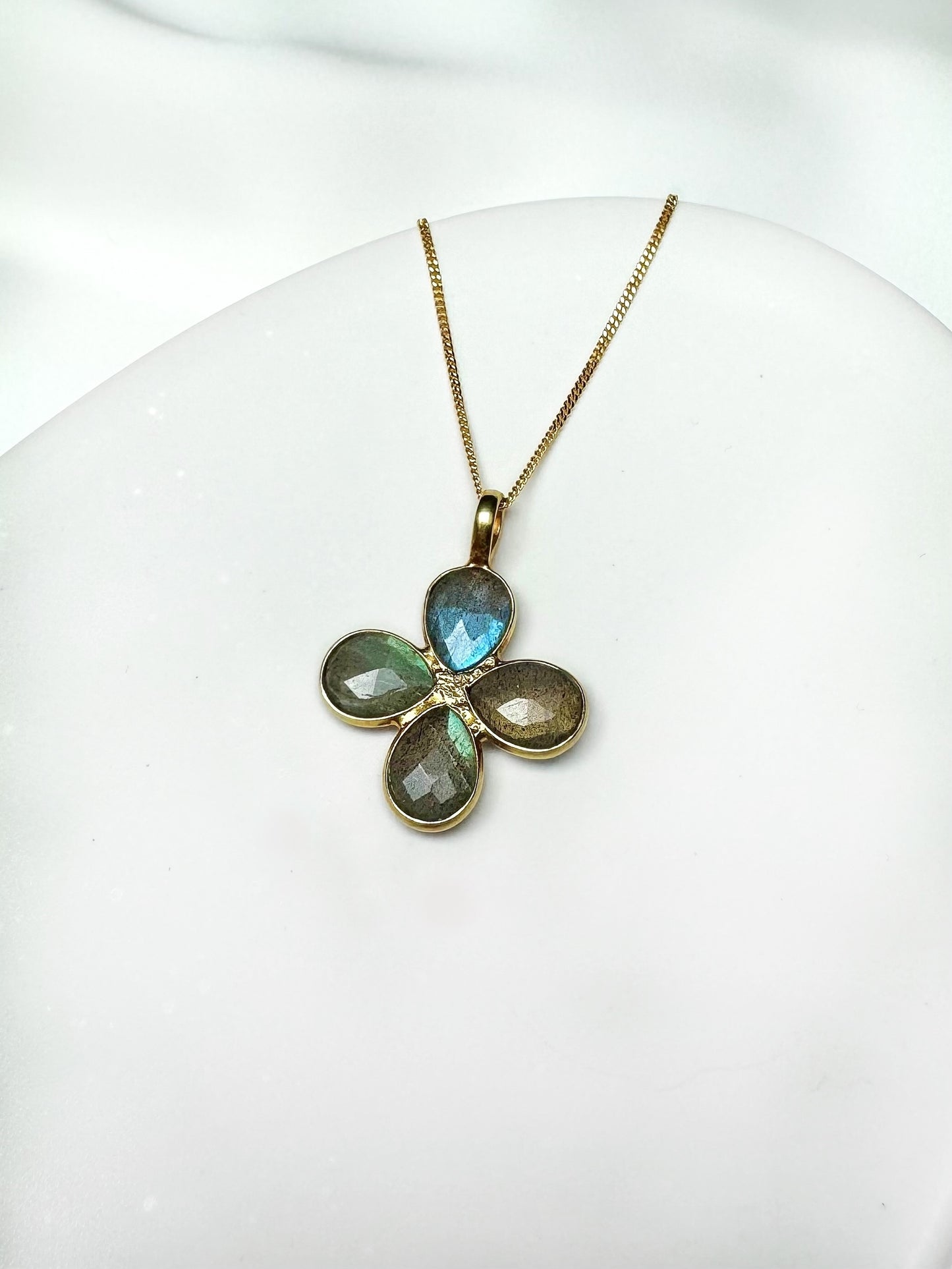 Collier Trèfle Labradorite