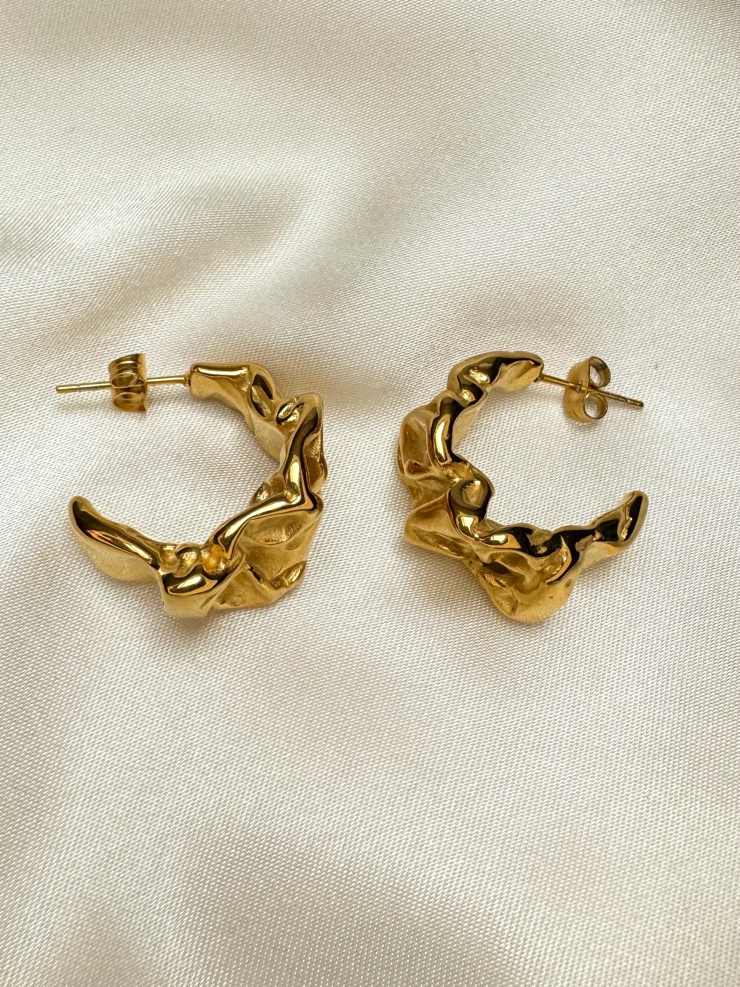 Wave Hoop Earrings