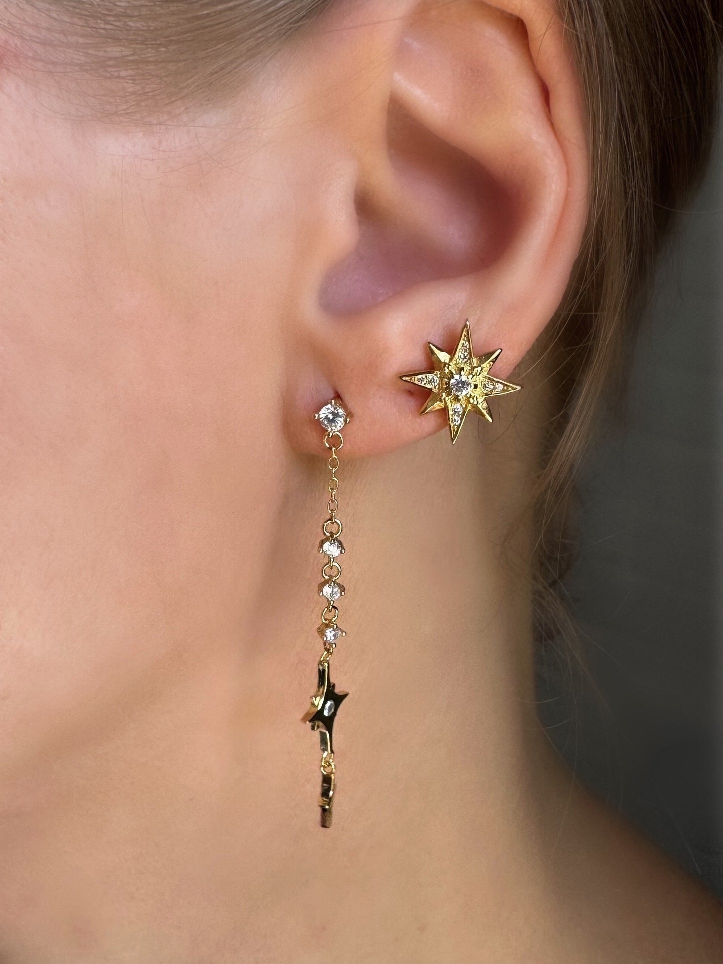 Boucles d'oreilles à tige étoiles