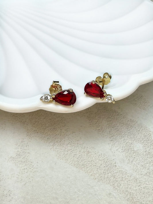 Ruby Stud Earrings