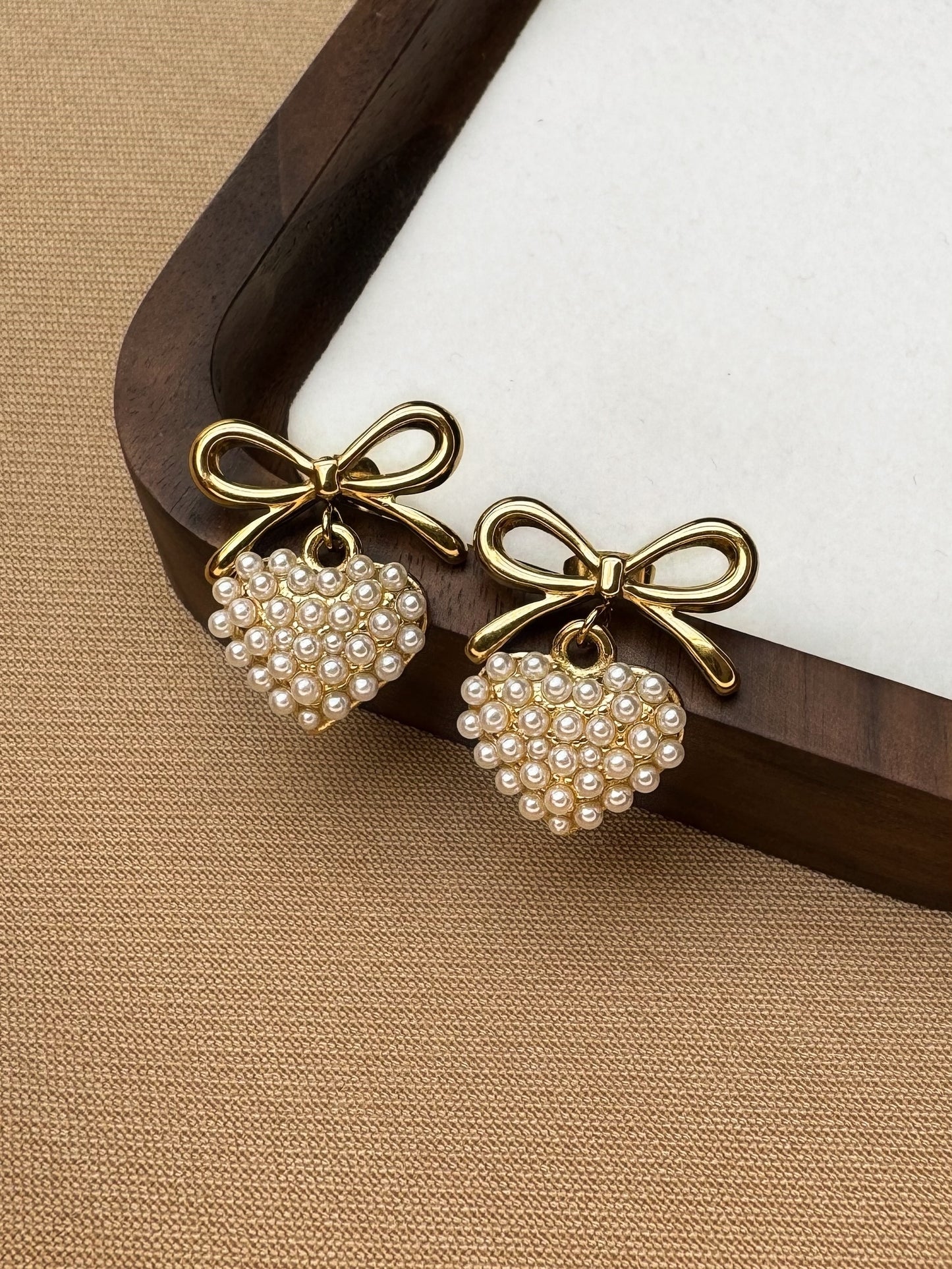 Pearly Bow Earrings