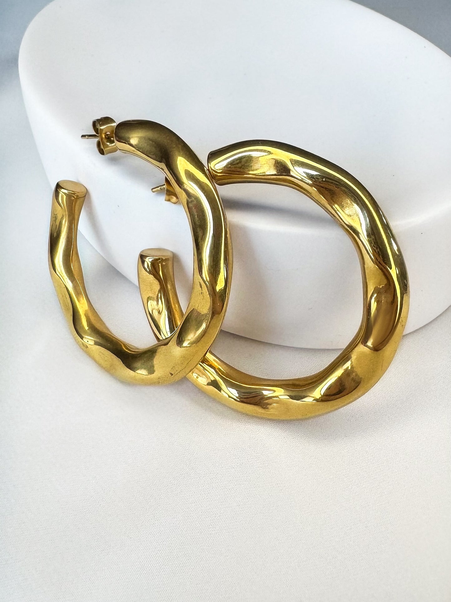 Irregular Large Hoop Earrings